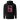 Back view of a solid-colored hoodie. A large, vertical graphic on the upper back is framed by a high-contrast border. Inside the frame is a high-contrast illustration of spider lily flowers, with several small blocks of text layered over the image.