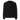 Front view of a longsleeve in black. A small red infinity-loop motif sits at the center chest as the only graphic — minimalist and restrained, with bold color contrast against the dark fabric.
