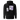 Back view of a solid-colored, hoodie. The back features two separate vertical graphics. The larger graphic on the right shows the figure of Castorice from Honkai: Star Rail in a densely textured field. The smaller graphic on the left is a distorted, high-contrast portrait of a skull, with solid bars layered over it.