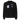 Front view of a solid-colored, longsleeve. The chest features two separate collage-style graphics. One is a vertical rectangle containing a high-contrast illustration of a thorny bush. The other graphic features a line drawing of a character's head and hair, with several star shapes and a solid rectangular background.