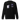 Front view of a solid-colored, sweatshirt. The chest features two separate collage-style graphics. One is a vertical rectangle containing a high-contrast illustration of a thorny bush. The other graphic features a line drawing of a character's head and hair, with several star shapes and a solid rectangular background.