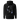 Back view of an hoodie in black. Design features a large graphic showing a silhouette of Cerydra from Honkai: Star Rail, surrounded by abstract line art, handwritten text, strategic grid elements, and chess piece motifs in white and light blue.