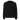 Front view of an longsleeve in black. Design features a small, minimal text print placed on the upper left chest. The word “demiurge” appears in a clean serif font, preceded by a small infinity-shaped symbol. Just beneath it, in tiny handwritten script, the phrase “the mind” is printed in quotation marks.