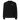 Front view of an longsleeve in black. A minimalist design placed on the upper left chest shows a compact arrangement of small graphic elements, including a circular icon, the word “KRAMPUS” in bold, and a narrow vertical block with stylized symbols.