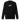 Front view of a solid-colored sweatshirt. A small graphic on the center chest is designed to look like an embroidered sticker, featuring a high-contrast illustration of a fish skeleton inside a rectangular frame.