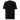 Front view of an t-shirt in black. Design is a small, embroidered red patch on the left chest featuring the white line art of an Astral Express ticket from Honkai: Star Rail.