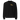 Front view of an longsleeve in black. Design is positioned on the upper left chest. Design features a yellow rectangular label reading “CONNECKEN,” smaller text “DER WÄCHTER,” and fine white script lines and coordinates below it.