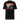 Back view of a solid-colored shirt. A large graphic on the upper back features a detailed, high-contrast illustration of a futuristic nailgun. The design includes diagonal hazard stripes and schematic-style text and symbols emulating a blueprint.