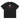 Back view of a box tee in black, flat. A white rabbit silhouette runs within a circle, framed by a square with red corner bracket markers. Below, bold text reads "ELATED♦" in deep crimson — clean, geometric, and expressive.