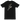 Back view of a solid-colored shirt. A large, vertical collage graphic on the upper back is shaped like a lightning bolt and composed of various abstract textures, lines, and typographic elements.