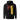 Back view of a solid-colored hoodie. A large, layered graphic on the back features prominent vertical bars, an abstract high-contrast symbol, and various blocks of text in different styles, including "SONS OF CALYDON" and "COMBUSTION gauntlet".