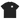 Front view of a box tee in black. A small halftoned panel sits on the left chest: a bare, leafless tree standing over dark undergrowth, printed with a woven fabric texture and rough torn edges. Below it the words "pas seul" are set in a fine serif, the letters scattered and stepping down to the right.