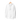 Front view of a hoodie in white. Left plain with no print on the front, the graphic sits entirely on the back of the garment.