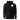 Front view of a hoodie in black. A small halftoned panel sits on the left chest: a bare, leafless tree standing over dark undergrowth, printed with a woven fabric texture and rough torn edges. Below it the words "pas seul" are set in a fine serif, the letters scattered and stepping down to the right.