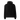 Front view of a oversized hoodie in black. Left plain with no print on the front, the graphic sits entirely on the back of the garment.