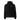 Front view of an oversized hoodie in black. A small left-chest graphic reads 'SOLA EGO' in a high-contrast serif, split across two lines, with two four-pointed star accents in dusty pink flanking the type.