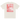 Back view of a oversized tee in faded bone. A large coral pink poster panel fills the upper back, printed with a stylized winged figure in soft tonal linework set against a bank of clouds. Horizontal white bars redact most of the text, leaving the words "she, who silences the ether" legible between them, with faint handwritten script and a small circular seal layered underneath. An expressive, editorial, graphic-forward composition.