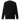 Front view of a sweatshirt in black. Left plain with no print on the front, the graphic sits entirely on the back of the garment.
