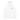 Front view of an oversized hoodie in white. A small graphic sits high on the left chest: a loose, hand-drawn halo ring in black tilted above a sharp six-pointed star in soft violet. Both shapes print flat, the ring's brushed edges left rough and unfinished.