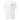 Front view of a t-shirt in white. A small graphic sits high on the left chest: a loose, hand-drawn halo ring in black tilted above a sharp six-pointed star in soft violet. Both shapes print flat, the ring's brushed edges left rough and unfinished.