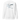 Back view of an sweatshirt in white. Design is a structured typographic design across the upper back. The composition features a numbered sequence from one to six, each paired with Latin or pseudo-Latin text. The layout is horizontal with thin dividing lines and varied type treatments, creating a grid-like visual system.