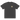 Front view of an oversized tee in Faded Black. A small circular emblem sits on the left chest: a gold ring lettered "MIRACULUM IN CAELO NUMQUAM CADET" in white capitals, with a white winged spearhead standing through its centre and swept wings running out to either side.