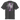 Back view of a Oversized Tee in Faded Black. Large expressive brush-script lettering reading "aWolf" spans the upper back, layered over a color-blocked stripe panel with fine linework illustration behind it. Beside it, a small graffiti-style character mark for "终焉" (Finality) sits next to vertical HUD-style readout text: "LOGIN SUCCESSFUL," "NO PATCH NOTES >>," and "INPUT FINALIZED..."