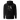 Back view of a solid-colored, hoodie. A dynamic collage graphic on the back features a dial at its center with several lines of text sticking out of it. To the right is a high-contrast illustration of a hand, and several words in various fonts radiate outwards from the central point.