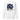 Back view of an sweatshirt in white. A detailed blue-toned flower with soft gradients of indigo, slate blue, and muted lavender. Overlaid on the flower is stacked  text reading “DO YOU REMEMBER / STEP FORTH INTO THESE GENTLE FLAMES / I AM YOUR MEMORY.” Behind the flower, abstract vertical line shapes in a muted bluish-purple create depth and contrast without overpowering the main illustration. 