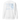 Back view of a sweatshirt in white. Oversized stacked lettering spelling "ROSCAELIFER" fills the upper back, the letterforms knocked out of a pale blue cloudscape. A numbered index runs alongside it in small grey type, from "01 ORDER" through "06 EXECUTIVE", with fine print reading "a porcelain standard" and "case status: open". An airy, editorial, graphic-forward layout.