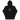 Front view of a solid-colored hoodie. A small graphic on the chest features a high-contrast, crystalline shape with lines radiating from it to create a shattered glass effect. The design is layered over a patterned rectangular block.