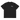 Front view of a box tee in black, flat. Design features a small logo on the upper chest featuring the words "spook shack" in a stacked, stylized font, with abstract horizontal brush strokes layered behind the text.