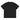 Front view of a box tee in black. Left plain with no print on the front, the graphic sits entirely on the back of the garment.