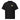 Front view of a box tee in Black. A small circular emblem sits on the left chest: a gold ring lettered "MIRACULUM IN CAELO NUMQUAM CADET" in white capitals, with a white winged spearhead standing through its centre and swept wings running out to either side.