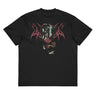 GRAVEYARD SHIFT box tee, black, front, flat