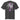 Back view of a Oversized Tee in Faded Black. Large expressive brush-script lettering reading "aWolf" spans the upper back, layered over a color-blocked stripe panel with fine linework illustration behind it. Beside it, a small graffiti-style character mark for "终焉" (Finality) sits next to vertical HUD-style readout text: "LOGIN SUCCESSFUL," "NO PATCH NOTES >>," and "INPUT FINALIZED..."