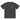 Front view of an oversized tee in faded black. A small graphic sits high on the left chest: a loose, hand-drawn halo ring in white tilted above a sharp six-pointed star in soft violet. Both shapes print flat, the ring's brushed edges left rough and unfinished.