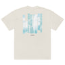 ENCORE oversized tee, faded bone, back only, back, flat