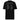 Back view of a t-shirt in black. A large graphic fills the upper back, laid out like a concert tour poster. A wide display serif title reads "VARIATIONS OF A STELLAR TOUR" in white, with a small italic "robin" and "/summeretto" tucked beneath it and a ruled row of four era markers below that. Two columns of dated stops run down the rest in condensed capitals, the dates set in violet, with thin outlined starbursts drifting across the list.