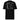 Back view of a t-shirt in Black. A large collaged graphic fills the back: a ruled record card labelled "ONI BLOOD", "NAME" and "POSITION AND RANK" in small white capitals, its name line filled in with pink Japanese characters over a faint column of typewritten Latin plant names struck through with pink and teal highlighter bars. Beside it, an expressive white line drawing of a figure with a long bladed polearm sits over halftone shading and translucent dark panels.