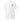Front view of a t-shirt in white. A small graphic sits high on the left chest: a loose, hand-drawn halo ring in black tilted above a sharp six-pointed star in soft violet. Both shapes print flat, the ring's brushed edges left rough and unfinished.