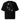 Back view of an oversized tee in black. Design features a large graphic showing a silhouette of Cerydra from Honkai: Star Rail, surrounded by abstract line art, handwritten text, strategic grid elements, and chess piece motifs in white and light blue.