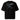 Back view of an oversized tee in black. Design is a structured typographic design across the upper back. The composition features a numbered sequence from one to six, each paired with Latin or pseudo-Latin text. The layout is horizontal with thin dividing lines and varied type treatments, creating a grid-like visual system.