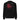 Back view of an longsleeve in black. HSR Evernight inspired design shows a large abstract red flower graphic in the center. Above the flower, text reads “veil” with a red circular stamp containing a chinese character.