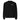 Front view of an longsleeve in black. Design features a small logo on the upper chest featuring the words "spook shack" in a stacked, stylized font, with abstract horizontal brush strokes layered behind the text.