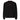 Front view of a longsleeve in black. A small red infinity-loop motif sits at the center chest as the only graphic — minimalist and restrained, with bold color contrast against the dark fabric.
