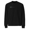 Front view of a longsleeve in Black. A small block of type sits high on the chest: three lines of white monospaced capitals reading "HOLLOW AFFAIRS AND NEUTRALIZATION DEPT." above a thin white rule, with "SECTION 6" set beneath it in muted teal.