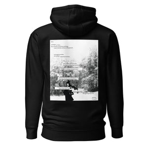 ONCE MORE hoodie, black, back only, back, ghost