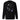 Back view of an sweatshirt in black. Design features a large graphic showing a silhouette of Cerydra from Honkai: Star Rail, surrounded by abstract line art, handwritten text, strategic grid elements, and chess piece motifs in white and light blue.