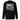 Back view of a sweatshirt in black. A large rectangular back graphic layers an ornate hall interior in high-contrast greyscale beneath oversized roman numerals 'XXXVII' and a serif 'IN SILENTIO' wordmark. Dusty pink text bars carry a short poem down the left edge, cut through by thorned starburst linework in the same pink.